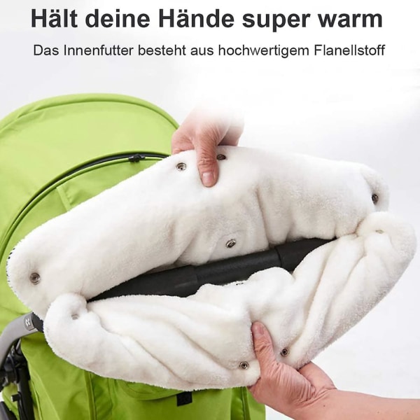 Barnevogn varme handsker kolde beskyttelseshandsker fløjl oxford bl
