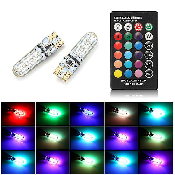 T10 Led 194 168 W5w 5050 Smd Rgb Auton sisätilan lukuvalo