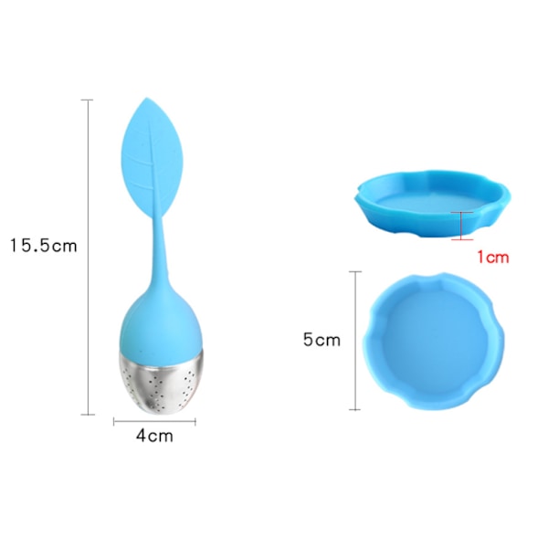 Sæt med 2 grønne blå te-infuser/diffuser-filter/tefilter, te