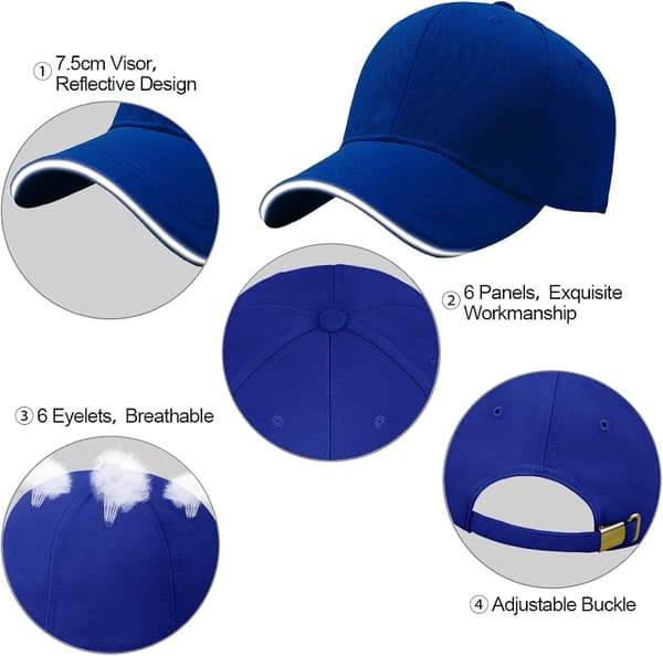 Baseball Cap, Unisex Justerbar Panel Solhat, Golf Caps Sport