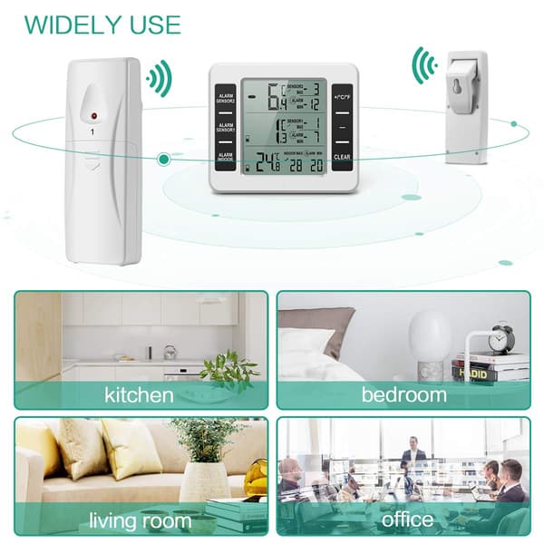 Kyltermometer, digital frys termometer med inomhustemperatur
