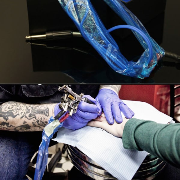 Clip Cord Sleeves, 100 kpl Tattoo Kertakäyttöiset Kannet Pussi sarjoille a