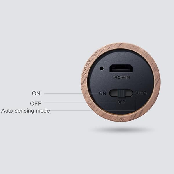 Nattlampor med trämotion-sensor Magnetisk kroppssensor Hall Nattlampor (Trefärgs ljusväxling)