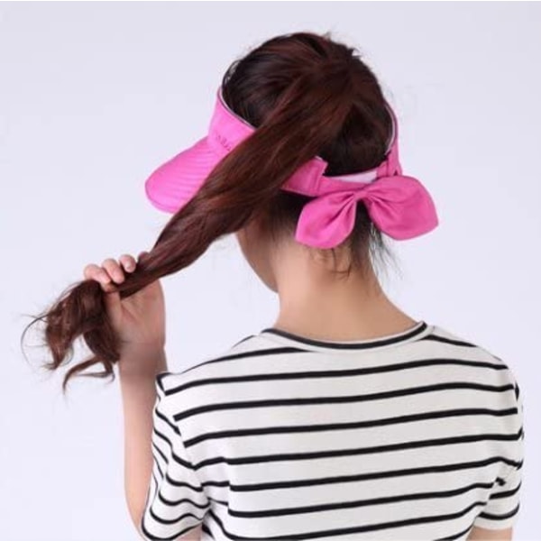 Kvinder Damer Justerbar Solhat Foldbar Visor Cap Bred Skygge Sol