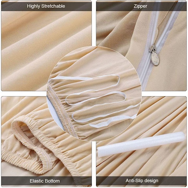 Stretch Sofa Cover Universal Sofa Protector Couch Cover med Pil
