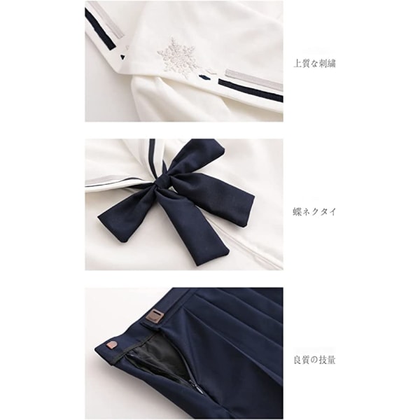 Opiskelijan laskostettu set, japanilainen Bad Girl Jk Uniform -puku, pehmeä