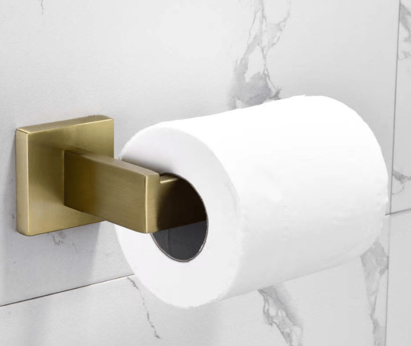 Toiletpapirholder Poleret Børstet Messing, Rustfrit Stål Rulle