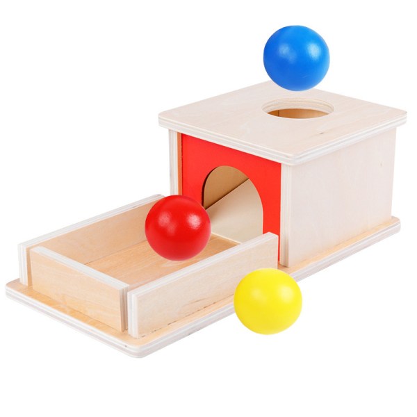 Objekt Permanence Box med Three Ball Bakke Montessori Legetøj til c73f |  Fyndiq