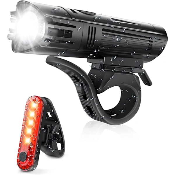 Super kirkas pyörän valosarja, tehokas LED USB-ladattava etuvalo
