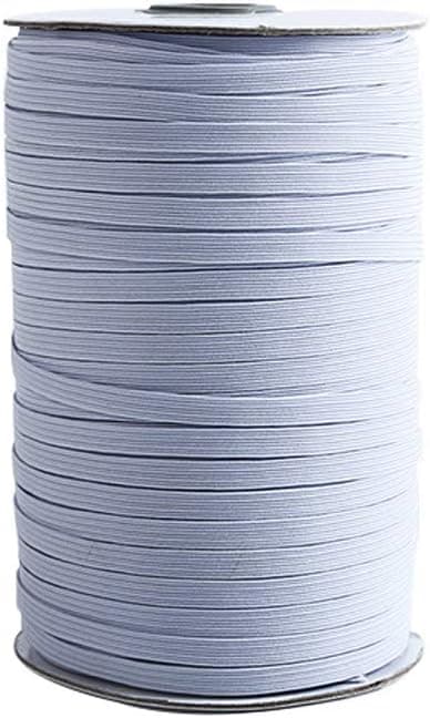 Flettet elastikbånd, hvid elastiksnor — 0,3 cm x 180 meter
