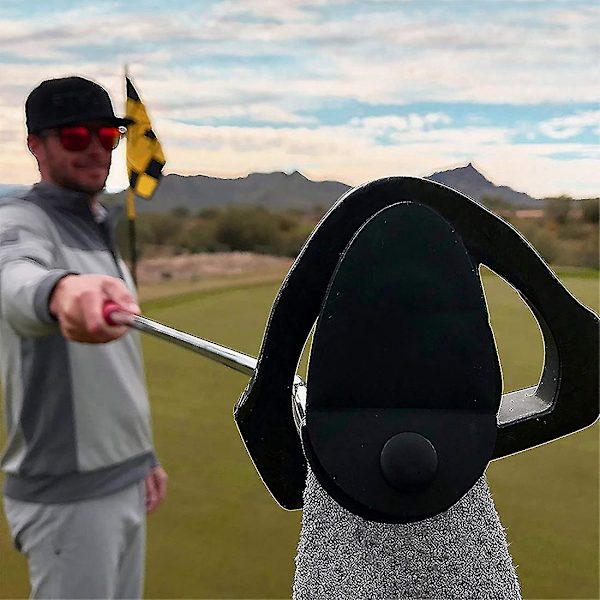 Magneettinen pyyhe, yhteensopiva vahvan golfkärryn tai mailan kahvan kanssa, harmaa