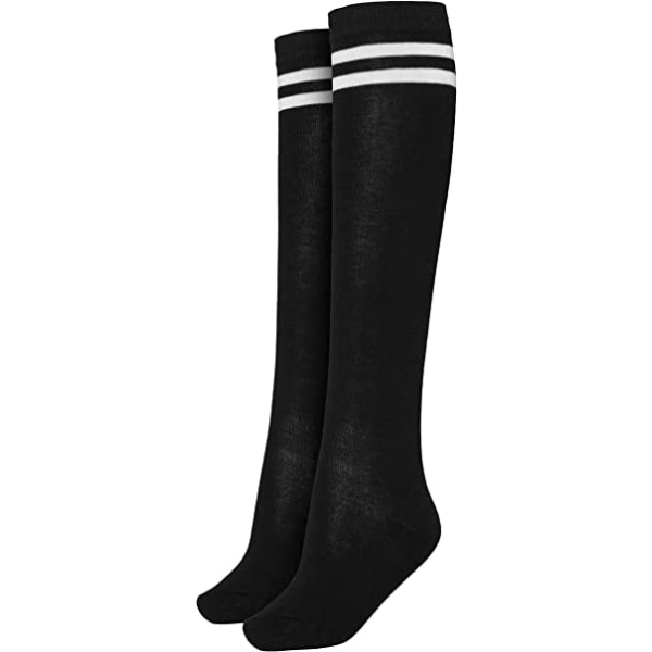 Klassiske sokker med sort såle og hvite stenger, Urban Classic Univ