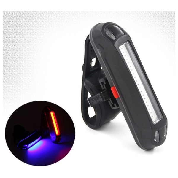 2-pakke sykkelbaklys, sykkelbaklykt USB oppladbar COB LED