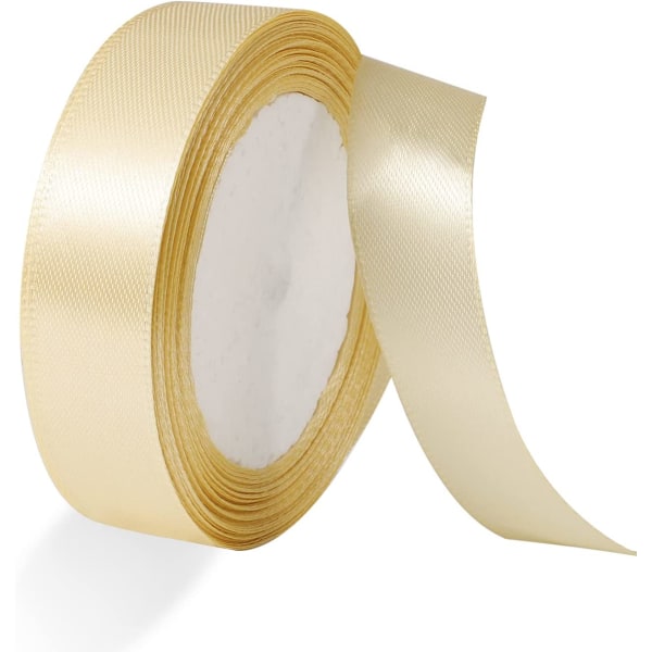 Beige ribbon, 4cm x 22m decorative ribbon gift wrap for Valentin