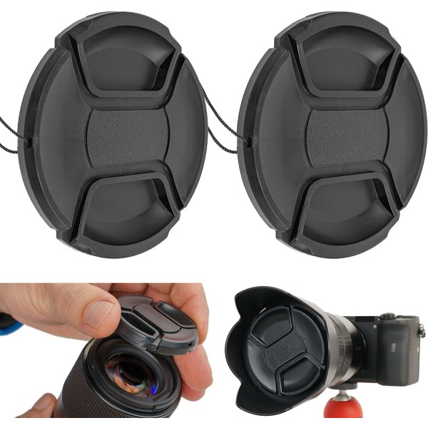 2 stk Kameralinselokk, diameter Ø 46 mm, Snap On Protection Cap,