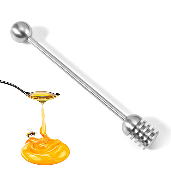 1 stk 304 rustfrit stål honningdipper, sirupdipper serveringsstav