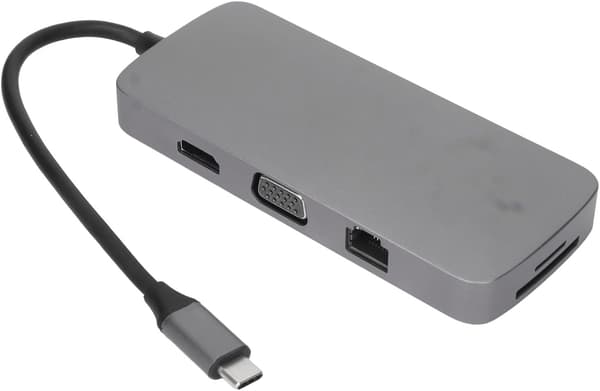 Bærbar dokkingstasjon, 10 i 1 USB C dokkingstasjon, multifunksjons dokkingstasjon, HD Multimedia Interface, USB3.0, USB2.0 X 2