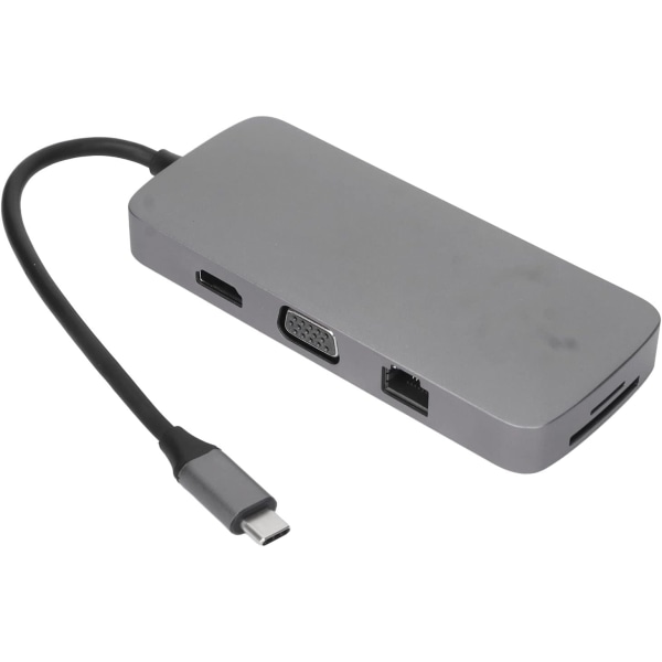 Laptop Dockningsstation, 10 i 1 USB C Dockningsstation, Multifunktionsdockningsstation, HD Multimedia Interface, USB3.0, USB2.0 X 2