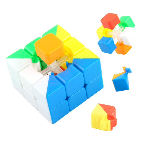 Klassisk Rubik's Cube 3x3x3, det originale 3x3 puslespil uden stik
