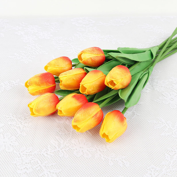 10 stj konstgjorda blommor falska blommor tulpan latex material äkta T