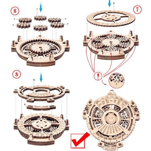 3d trepuslespill Ornamenter Kalenderutstyr Turning Model Crea