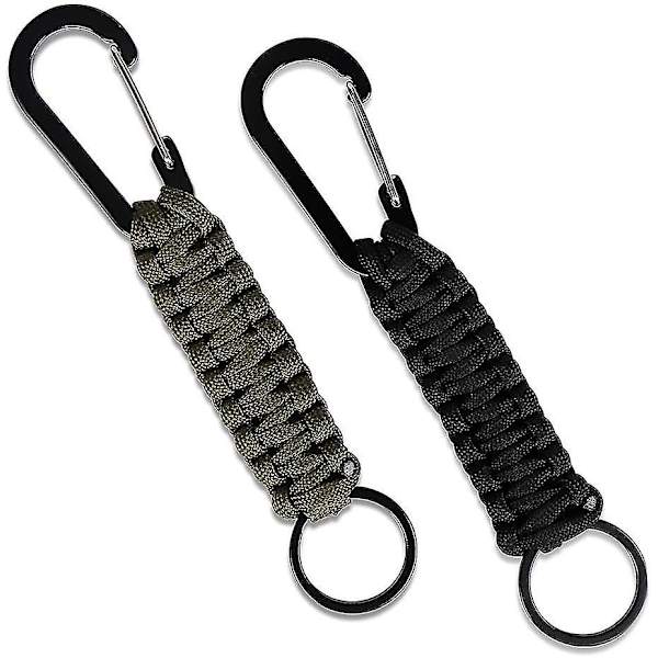 2 st nyckelringar utomhus paraply rep nyckelring med snäppkrok
