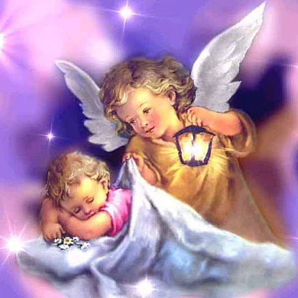30x40CM Käsintehty 5D Art Diamond Painting - Cherubs, sopii