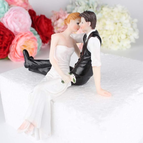 Kunstig harpiks brudgom figur kagefigur bryllup ca