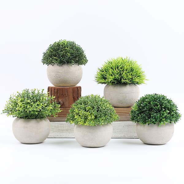 1 pakke kunstige miniplanter - Kunstige kugleformede planter