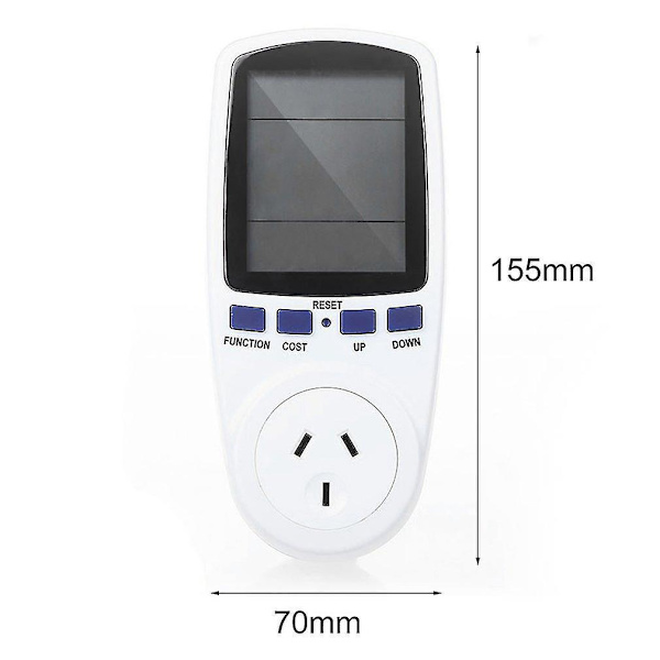 LCD-display digital energibesparande effektmätning 230v 50hz watt vo