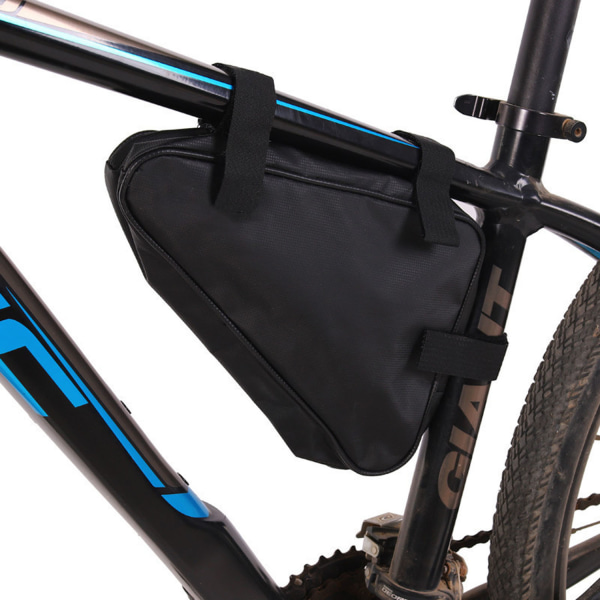 (Black, 24X19X5 cm) Mountain Bike Road Triangle Bag, Front Beam B