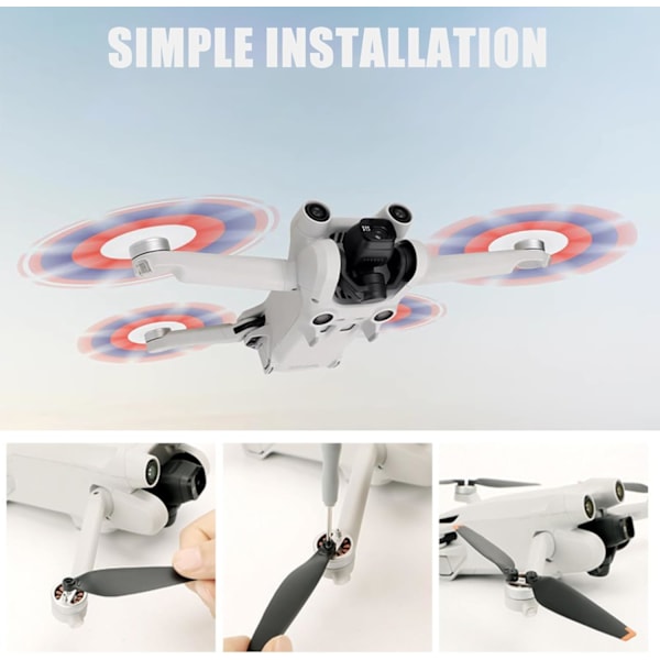 (Blå) 24 st Propellrar för DJI Mini 4 Pro/Mini 3 Pro Ersättningspropellerblad Lågt Ljud Vingar 6030F för DJI Mini 4 Pro/Mi