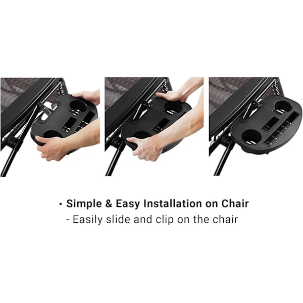2 st Oval Zero Gravity Chair Mugghållare, Klämma på Sidan Reclin