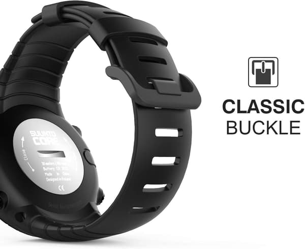 Suunto Core rem, silikone erstatningsrem med metalspænde