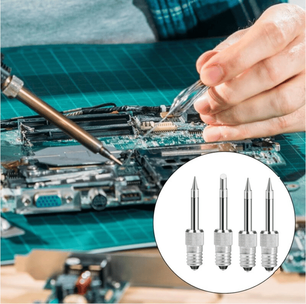 8W USB Loddetips Udskiftning Loddetilbehør, Bærbar Loddetips til Reparationsarbejde (E10-B3 Rund Tip + E10