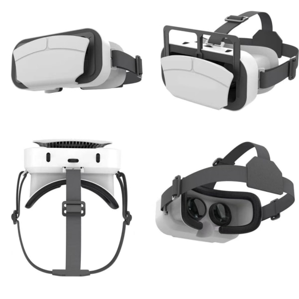 (G12-White) VR-hodesett som er kompatibelt med iPhone- og Android-telefoner