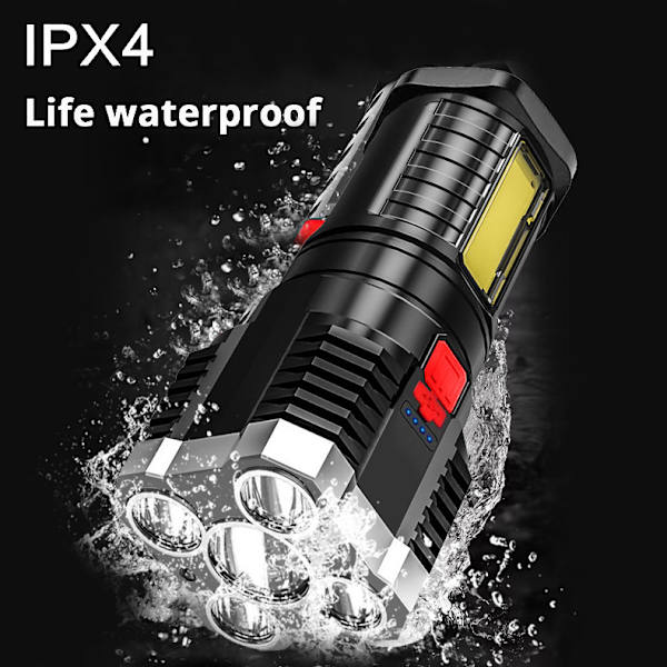 Led Super Bright, Five-Nuclear Explosion LED Flashlight Strong L