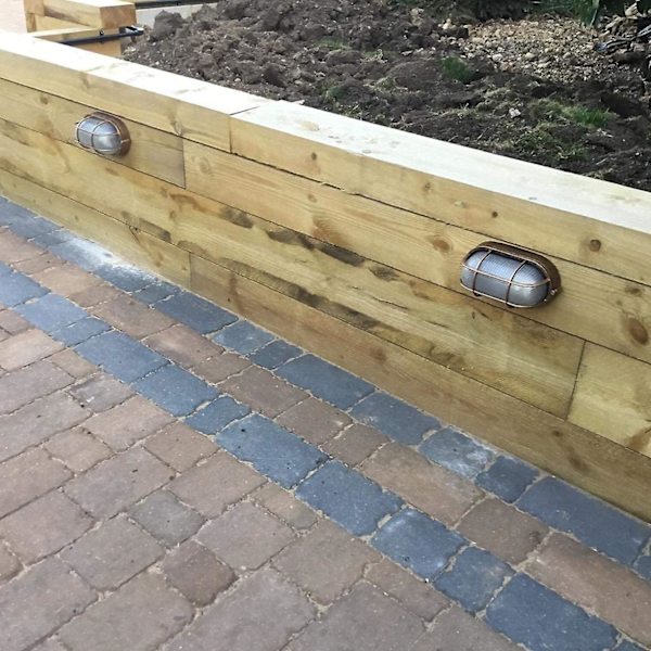 (2 stk.) Udendørs væglampe, ovalt trykstøbt aluminium væglampe,