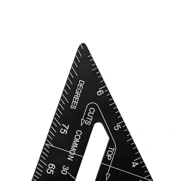 Snickarvinkel 180 mm, Aluminiumlinjal, Triangulär snickarvinkel 45/90 grader, Snickare