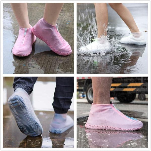 Pinkki - 1 pari vedenpitäviä kengänpäällisiä (M), kenkäkokoille 34-3