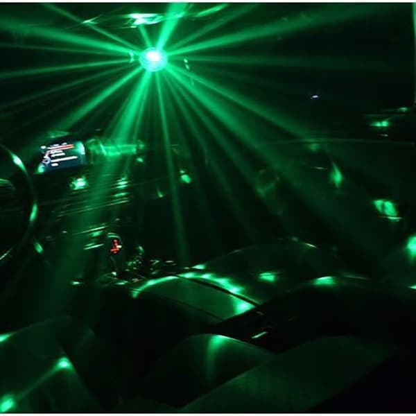 1 stk Disco-lys, Mini LED-festlys med musikkontroll DJ Spin