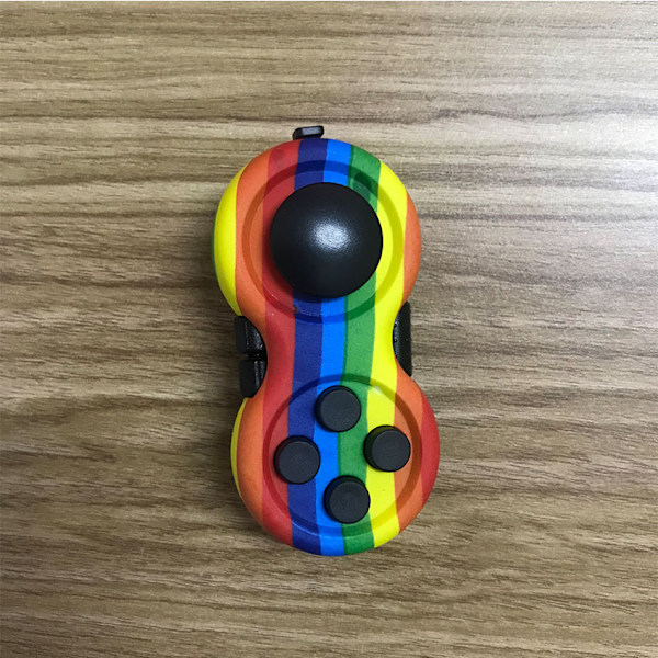 (Graffiti + Regnbåge) 8 Funktion Fidget Toy Cube Controller Stress