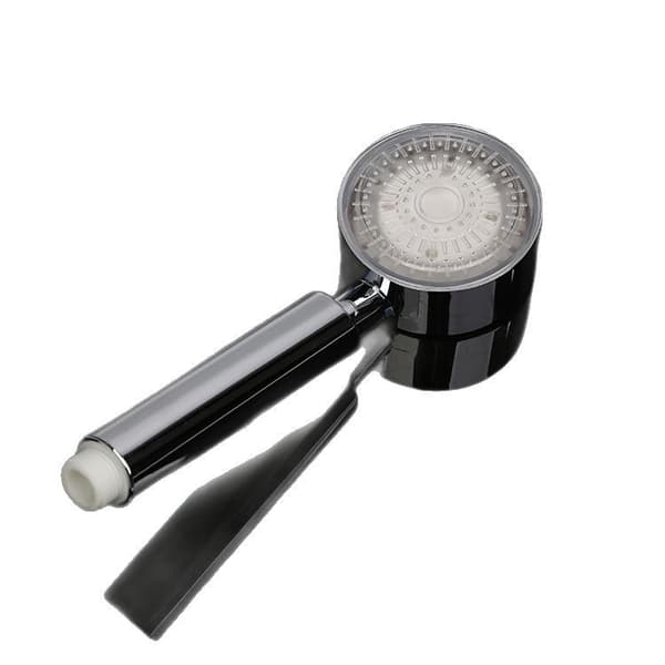 LED brusehoved med 7 farvede lys - ingen batterier nødvendige (lige)