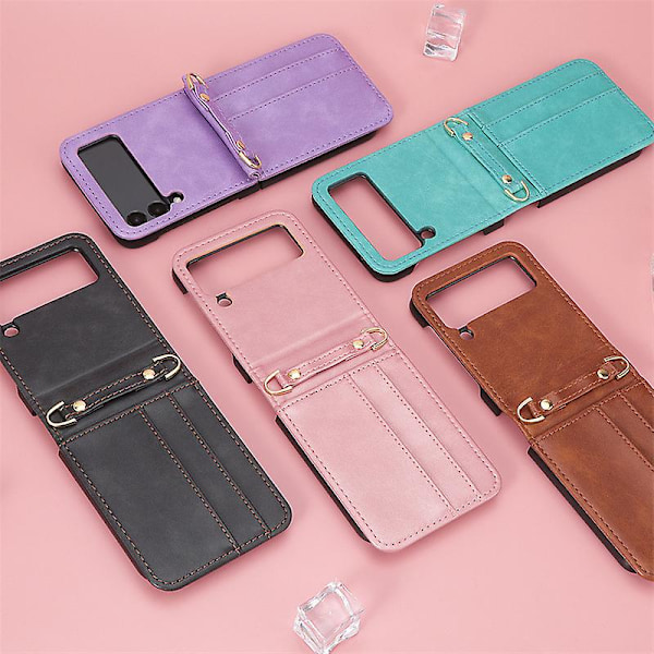 Kompatibel med Samsung Galaxy Z Flip 3 pung etui med bil