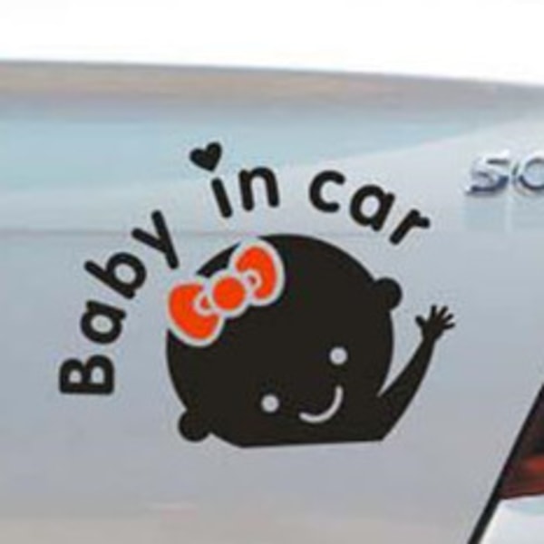 (4-pack) Baby on Board Fjärilsknut, Fotavtryck, Bildekal