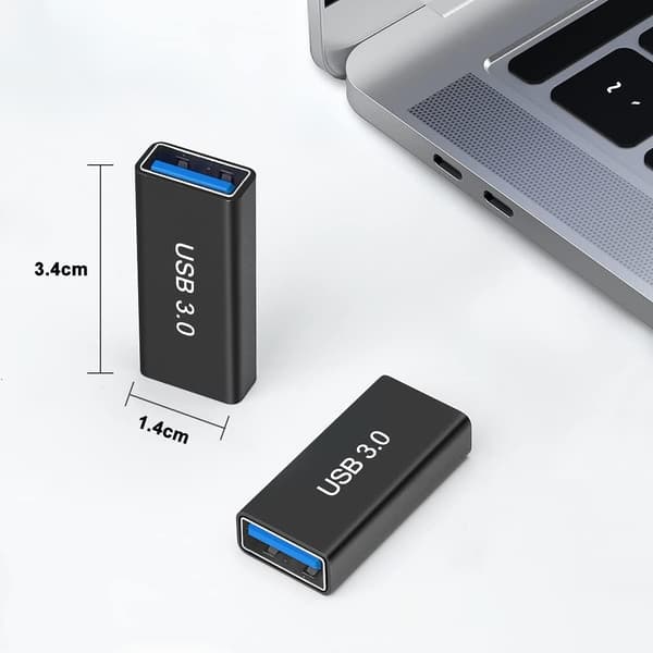 Adapteri (2 kpl) 3.0 USB A - 3.0 USB A, USB naaras - naaras