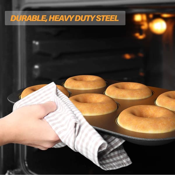Non-Stick Donutforme med 6 hulrum, sæt med 2 Donutforme, Bil
