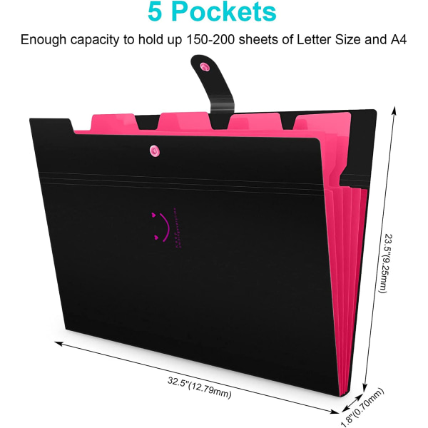 A4 Ekspanderende Pocket Binder Vandtæt Expanding Pocket Binder wi