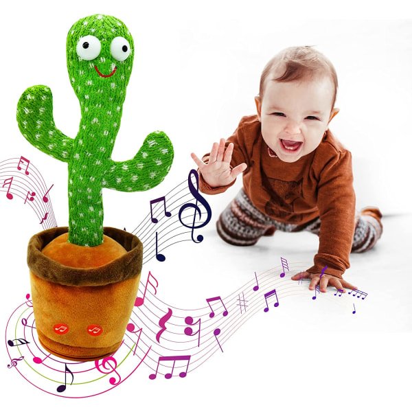 Dansande kaktusleksak pratar sjunga plyschleksak som imiterar repea