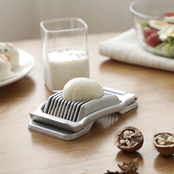Egg Slicer i Rustfritt Stål, Profesjonell Kokt Egg Kutter, Egg